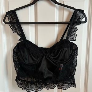 Discovery black lace bralette/tank